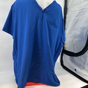 Infinity Scrub  4 Way Stretch 3 Pockets Size 2XL Athletic Style Orange & Blue